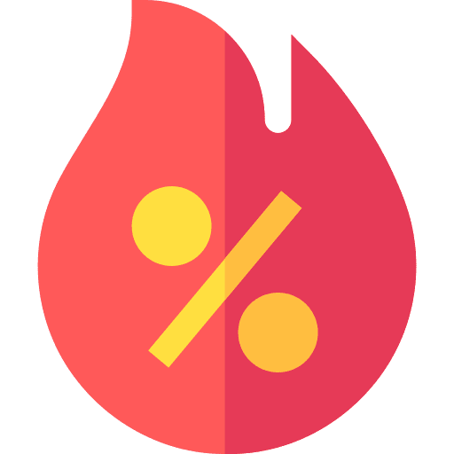 Hot sale offer discount hot deal icon