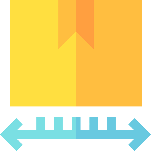 Size measure package dimension icon Size measure package dimension icon