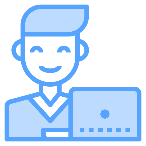 Boy avatar laptop user icon