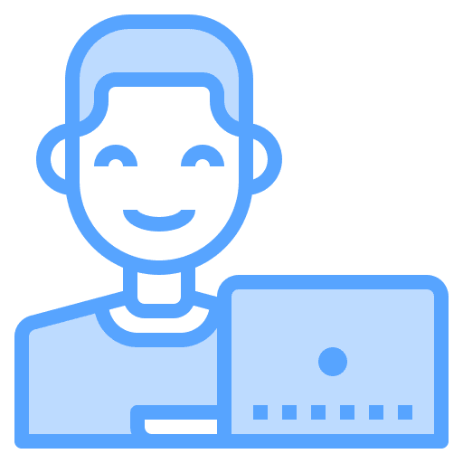 Boy laptop study student icon Boy laptop study student icon