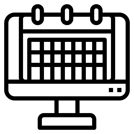 Computer time and date organization electronics icon Computer time and date organization electronics icon
