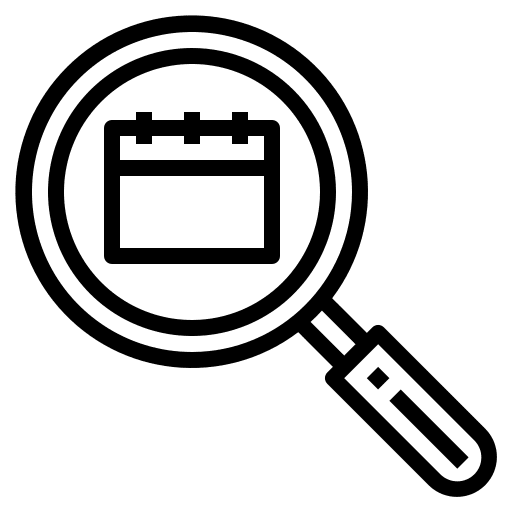Zoom research time and date schedule icon Zoom research time and date schedule icon