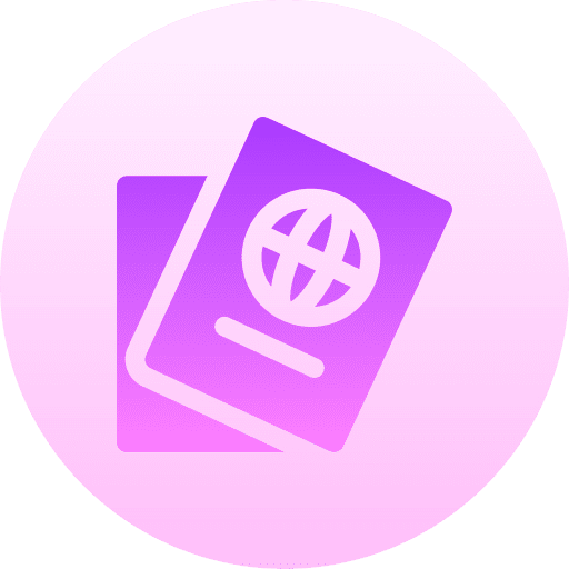 Passport technology document trip icon