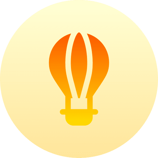 Hot air balloon transportation holiday hot air balloon icon