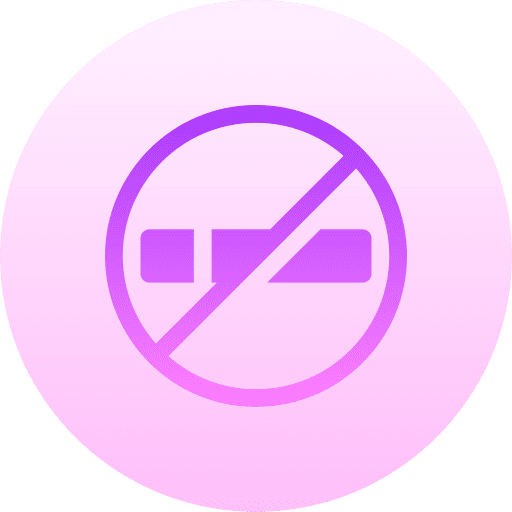 No smoking cigarette symbol signaling icon