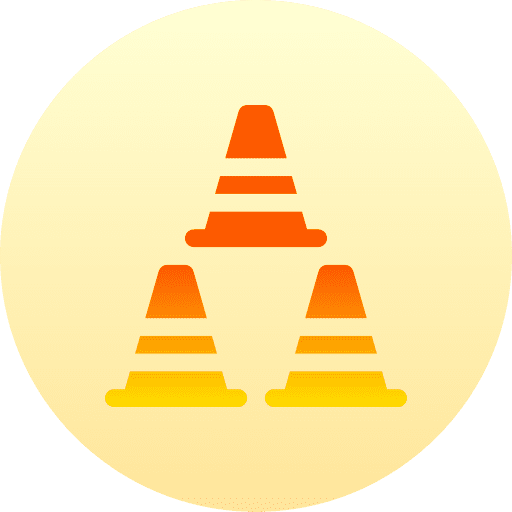 Traffic cone urban bollards post icon