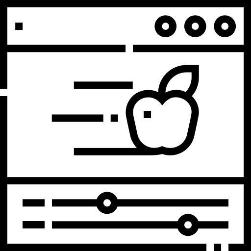 Animation art and design transition apple icon