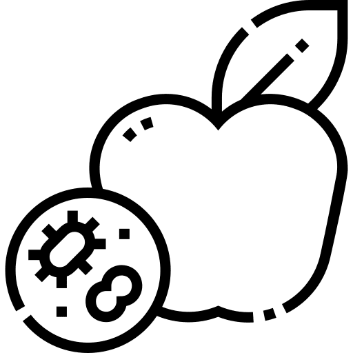 Biology apple artificial biology icon