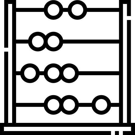 Abacus business and finance toy maths icon