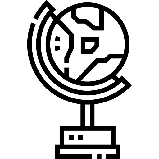 Globe geography earth grid earth globe icon