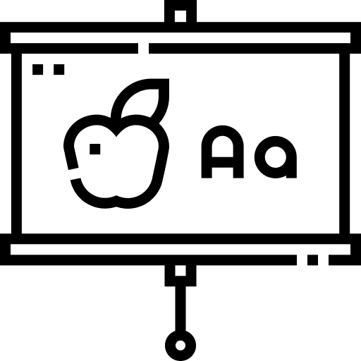 Learning education projector screen conference icon