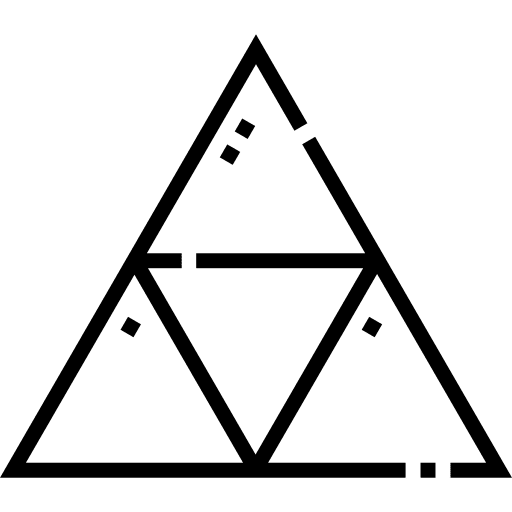 Triangle interface blocks figure icon