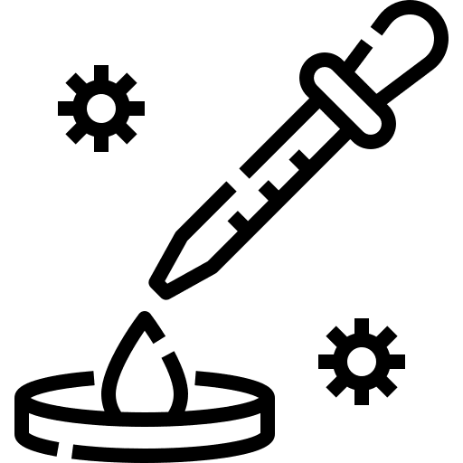 Eyedropper healthcare and medical laboratory bacteria icon