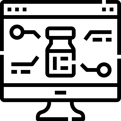 Information drug healthcare and medical injection icon