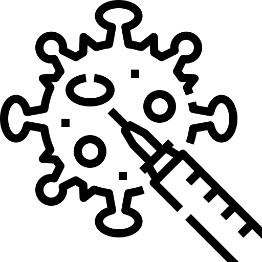 Injection vaccine syringe inject icon
