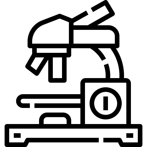 Microscope healthcare and medical microscope laboratory icon