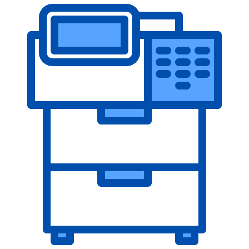 Printer documents electronics office tools icon