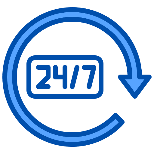 Working hours circular arrow working hours icon