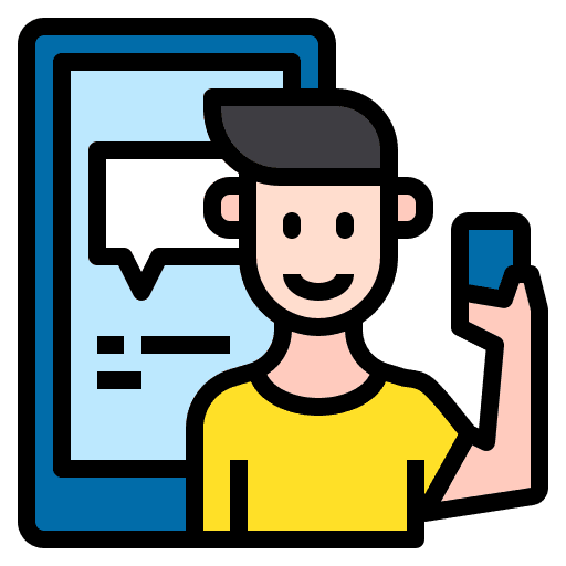Man communications speech bubble people icon Man communications speech bubble people icon