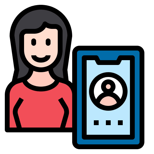 Phone call communications contact device icon Phone call communications contact device icon