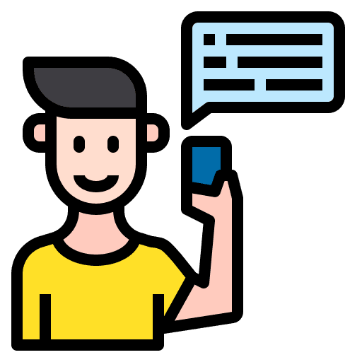 Speech bubble technology user device icon Speech bubble technology user device icon