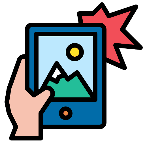 Take a photo technology hobbies and free time device icon