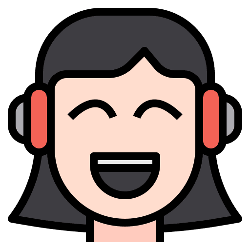 Headset electronics headset girl icon Headset electronics headset girl icon