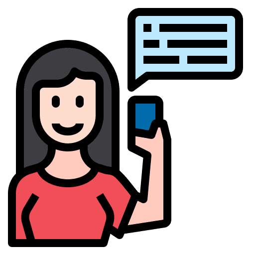 Speech bubble technology user woman icon Speech bubble technology user woman icon