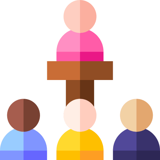 Conference communications teacher user icon