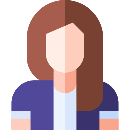 Lady brown hair woman girl icon