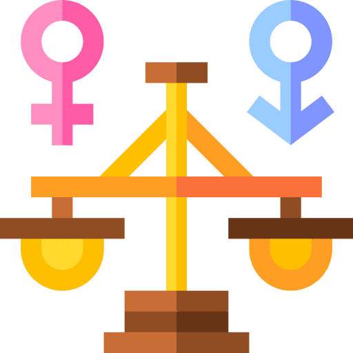 Balance scale woman law gender equality icon Balance scale woman law gender equality icon