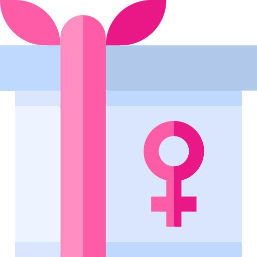 Gift box present feminism womens day icon Gift box present feminism womens day icon