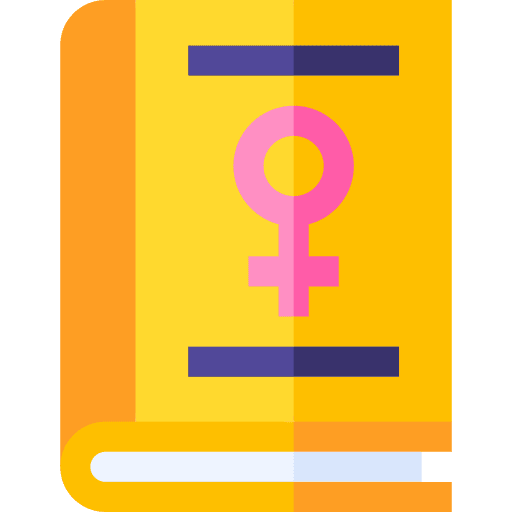 Book feminist femenine female icon Book feminist femenine female icon
