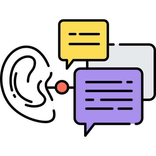 Discussion rumor ear discussion icon Discussion rumor ear discussion icon