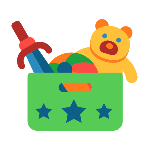 Toys box storage toys icon