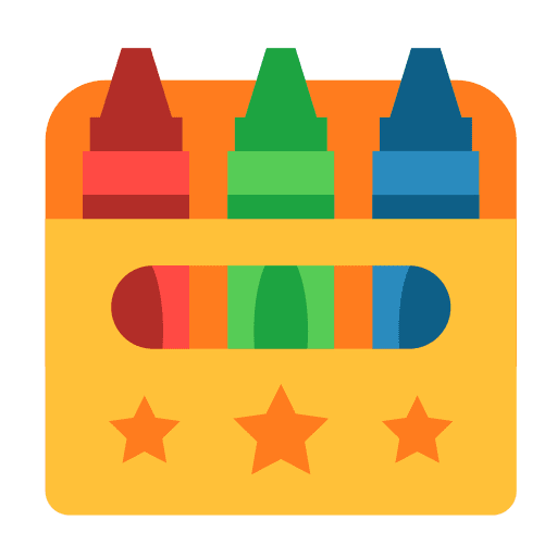 Crayons kid and baby education school icon