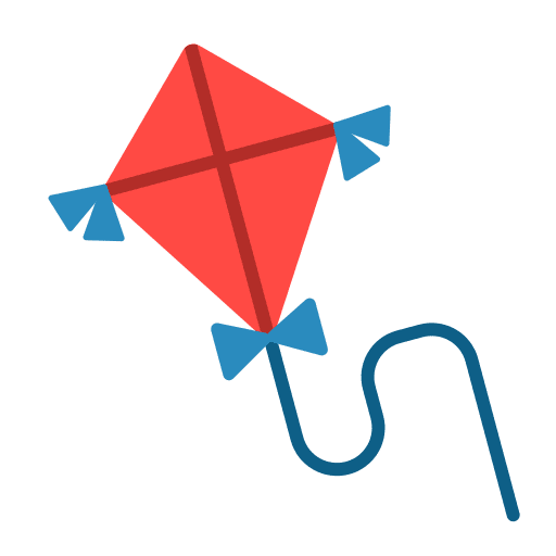 Kite childhood kite fly icon