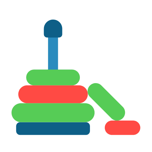 Pyramid kid and baby play baby toy icon
