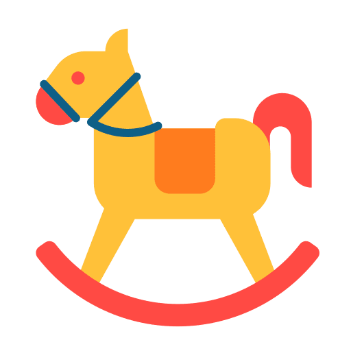 Rocking horse wooden rocking horse baby toy icon