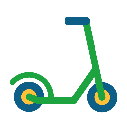 Scooter ride vehicle transportation icon