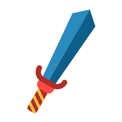 Sword play toy sword icon