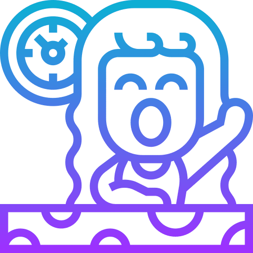 Wake up wellness bed people icon