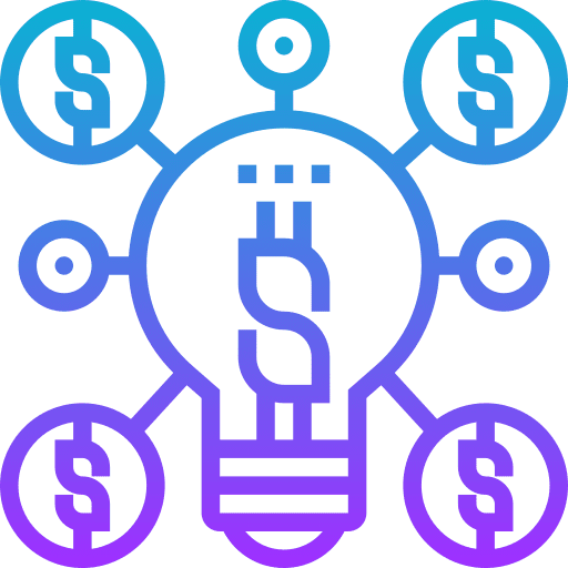 Income source dollar idea icon Income source dollar idea icon