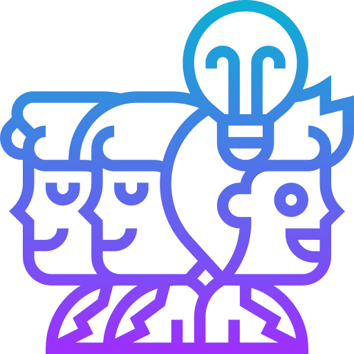 Think different people thinking teamwork icon Think different people thinking teamwork icon