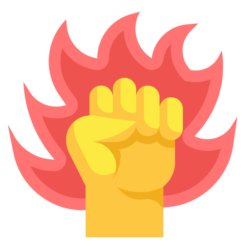 Fight aggresive hand fist icon