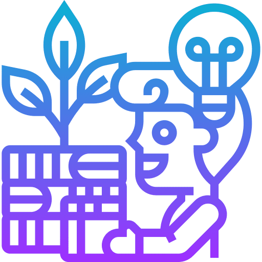 Reading idea light bulb growth icon Reading idea light bulb growth icon