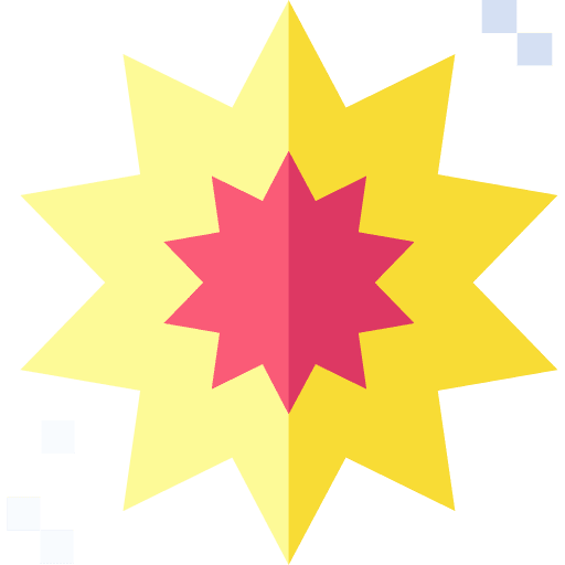 Explosion starburst detonation explosive icon