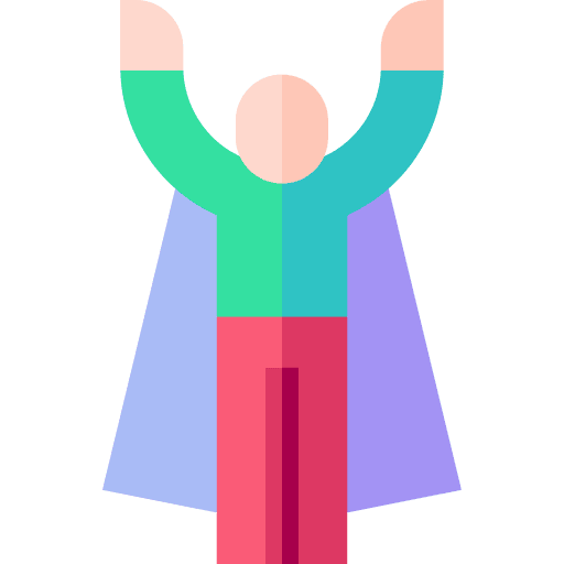 Flying costume cape superpower icon