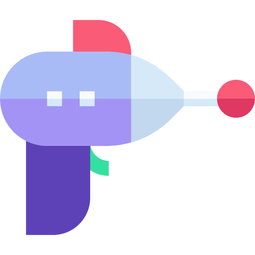 Blaster gun science fiction technology icon