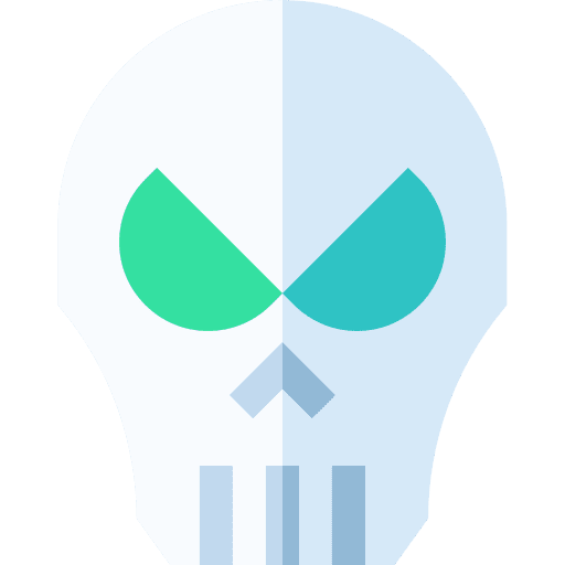 Death poison danger skull icon